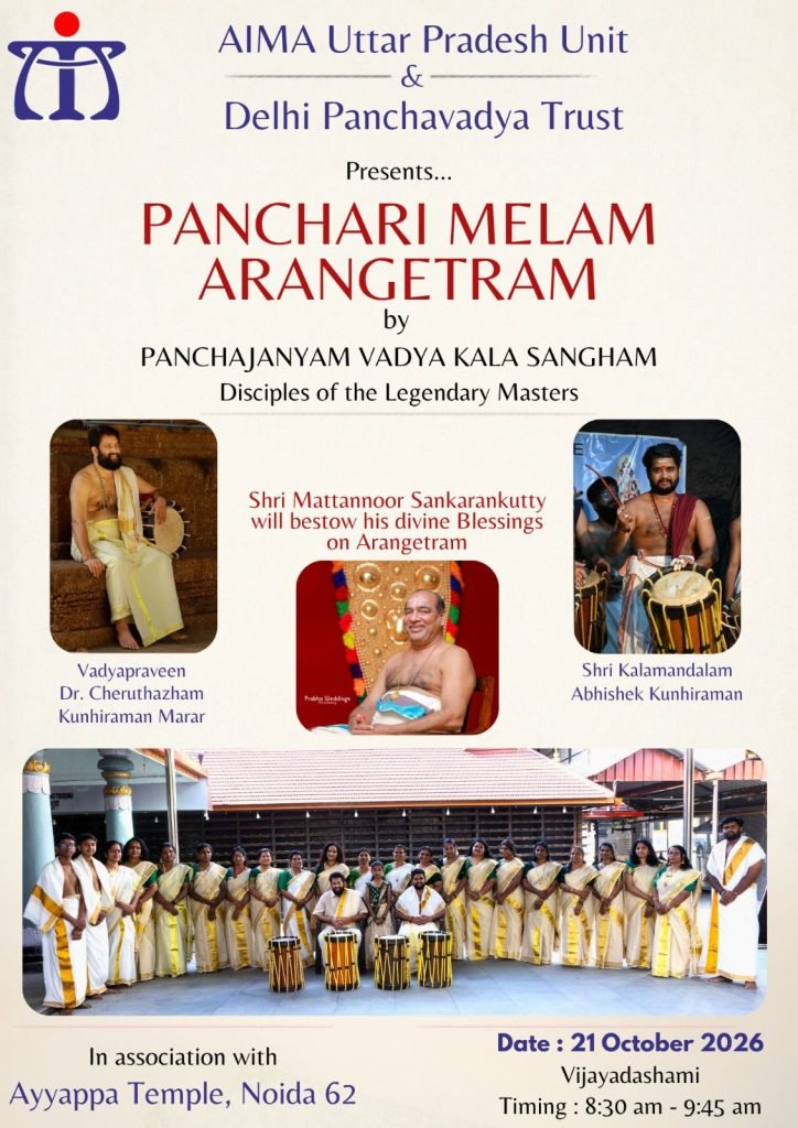 Panchari Melam Arangetram – AIMA Uttar Pradesh’s Landmark Cultural Movement